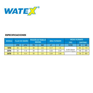 Filtro Watex Gulf 26TG 26" c/val 7 pasos - Watex - Kalber