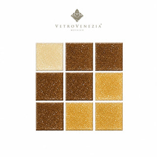 Mosaico Veneciano Vetro Venezia  2 x 2 para alberca Mezcla Cenote (cafes) - Kalber