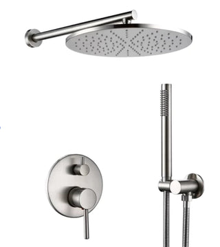 Regadera a muro 25cm Sahara 25S Combo monomando y regadera mano Satin Kand