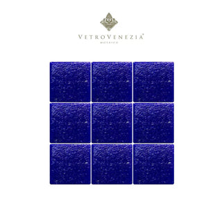 Mosaico Color azul cobalto obscuro "F063" 2x2 - Vetro Venezia - Kalber