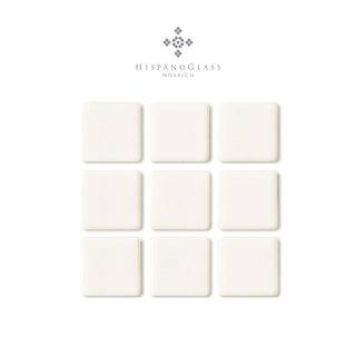 Mosaico Veneciano Liso Blanco L2001 - Hispano Glass 2.5 x 2.5 Vetro Venezia