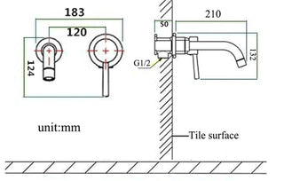 Monomando para lavabo o tina Kand