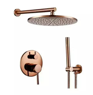 Regadera a muro 25cm Sahara 25RG Combo monomando y regadera mano Rose Gold